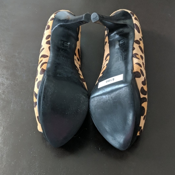 Pelle platform stiletto peep-toe heels leopard - Picture 5 of 6